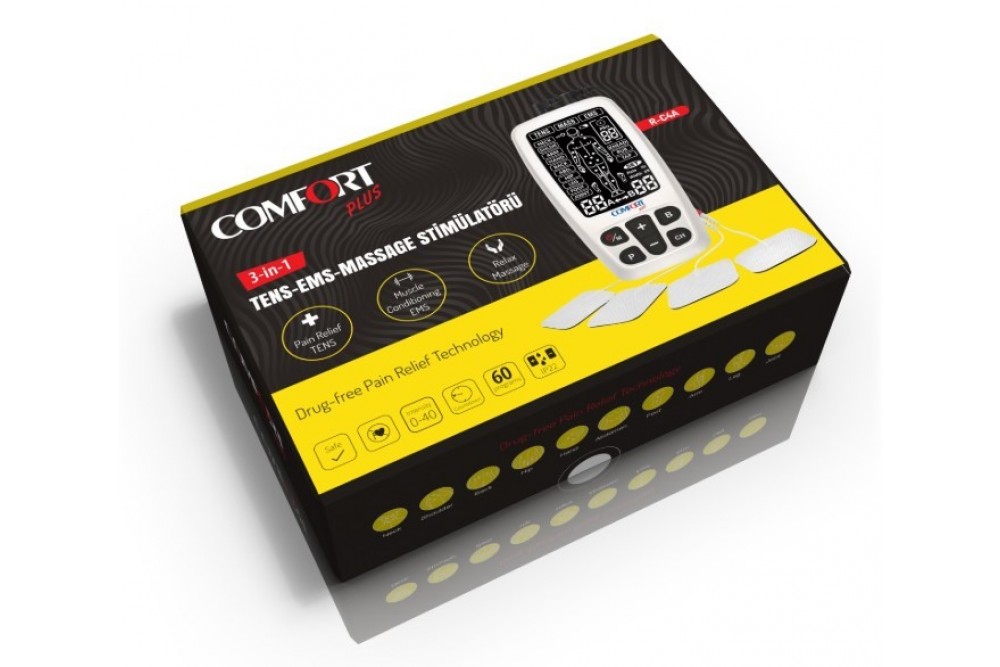 Comfort Plus Şarj Edilebilir Tens-EMS-Masaj Cihazı Comfort Plus Şarj Edilebilir Tens-EMS-Masaj Cihazı