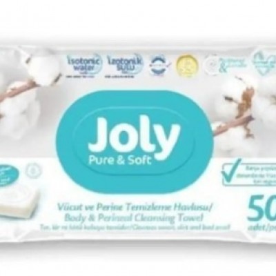 Joly Vücut ve Perine Temizleme Havlusu Beyaz Sabunlu